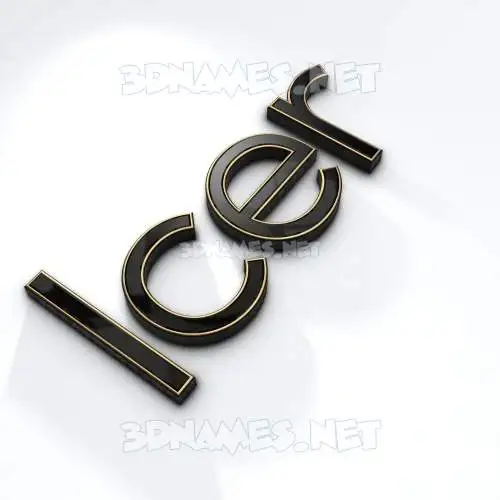 icer in Black'n'White style - 3D name wallpaper