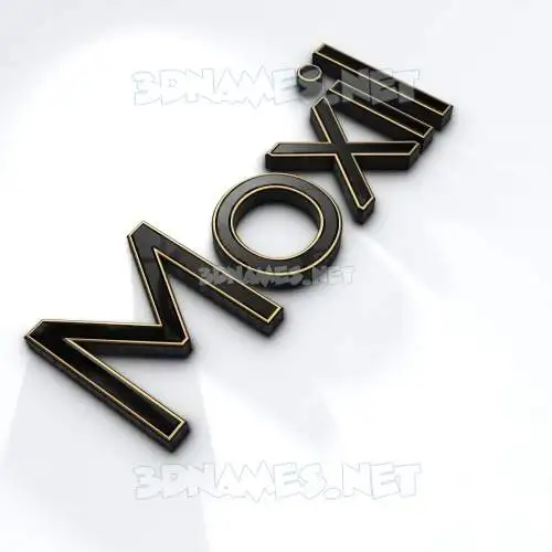 moxil in Black'n'White style - 3D name wallpaper