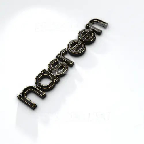 nasreen in Black'n'White style - 3D name wallpaper