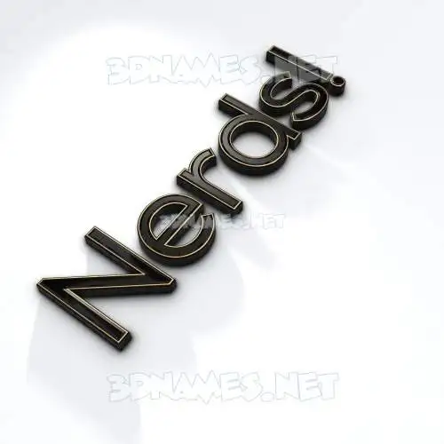 nerds! in Black'n'White style - 3D name wallpaper