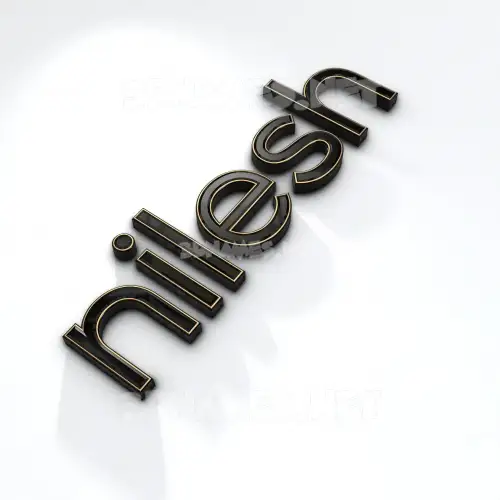 nilesh in Black'n'White style - 3D name wallpaper