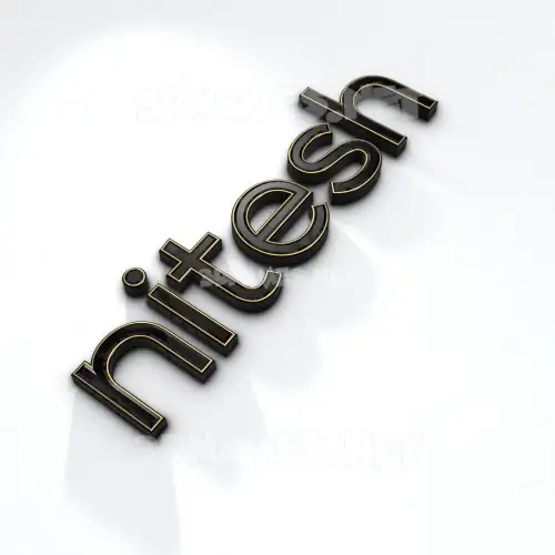 nitesh in Black'n'White style - 3D name wallpaper