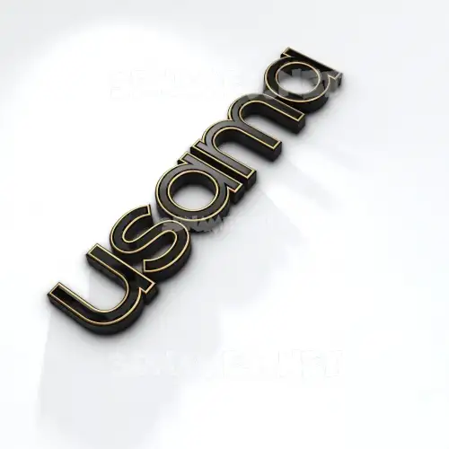 usama in Black'n'White style - 3D name wallpaper