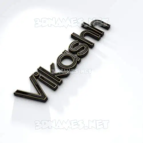 vikashh in Black'n'White style - 3D name wallpaper
