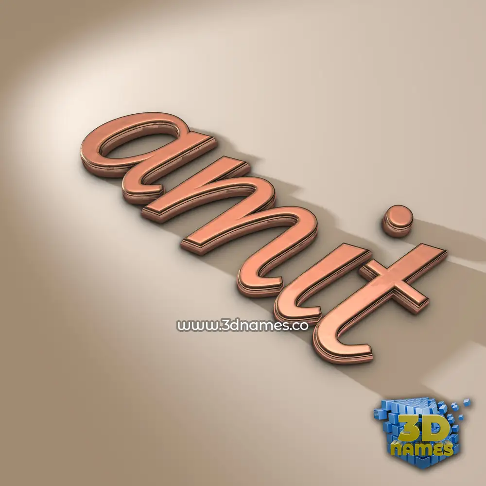 amit in Rose Gold style - 3D name wallpaper