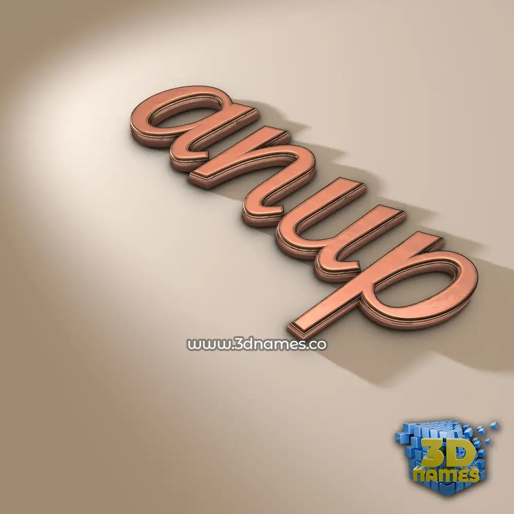 anup in Rose Gold style - 3D name wallpaper