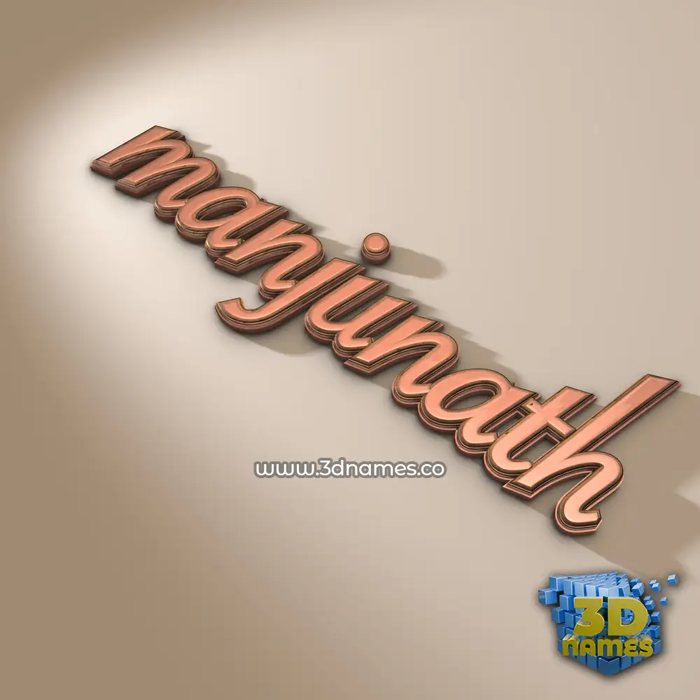 manjunath in Rose Gold style - 3D name wallpaper