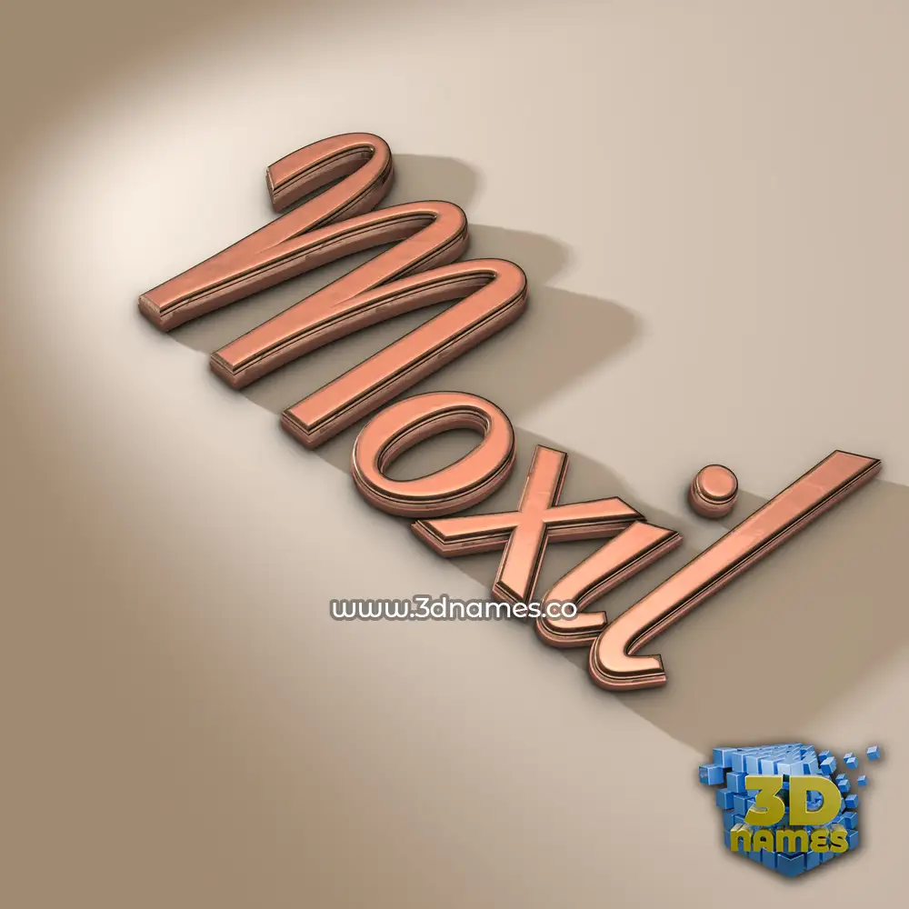 moxil in Rose Gold style - 3D name wallpaper moxil in Rose Gold style - 3D name wallpaper