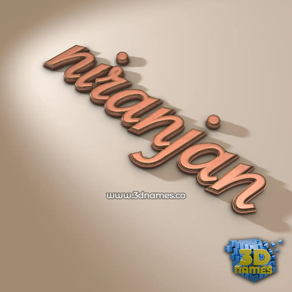 niranjan in Rose Gold style - 3D name wallpaper