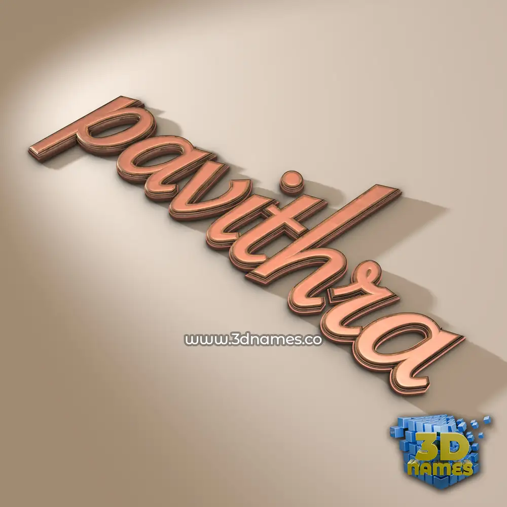 pavithra in Rose Gold style - 3D name wallpaper