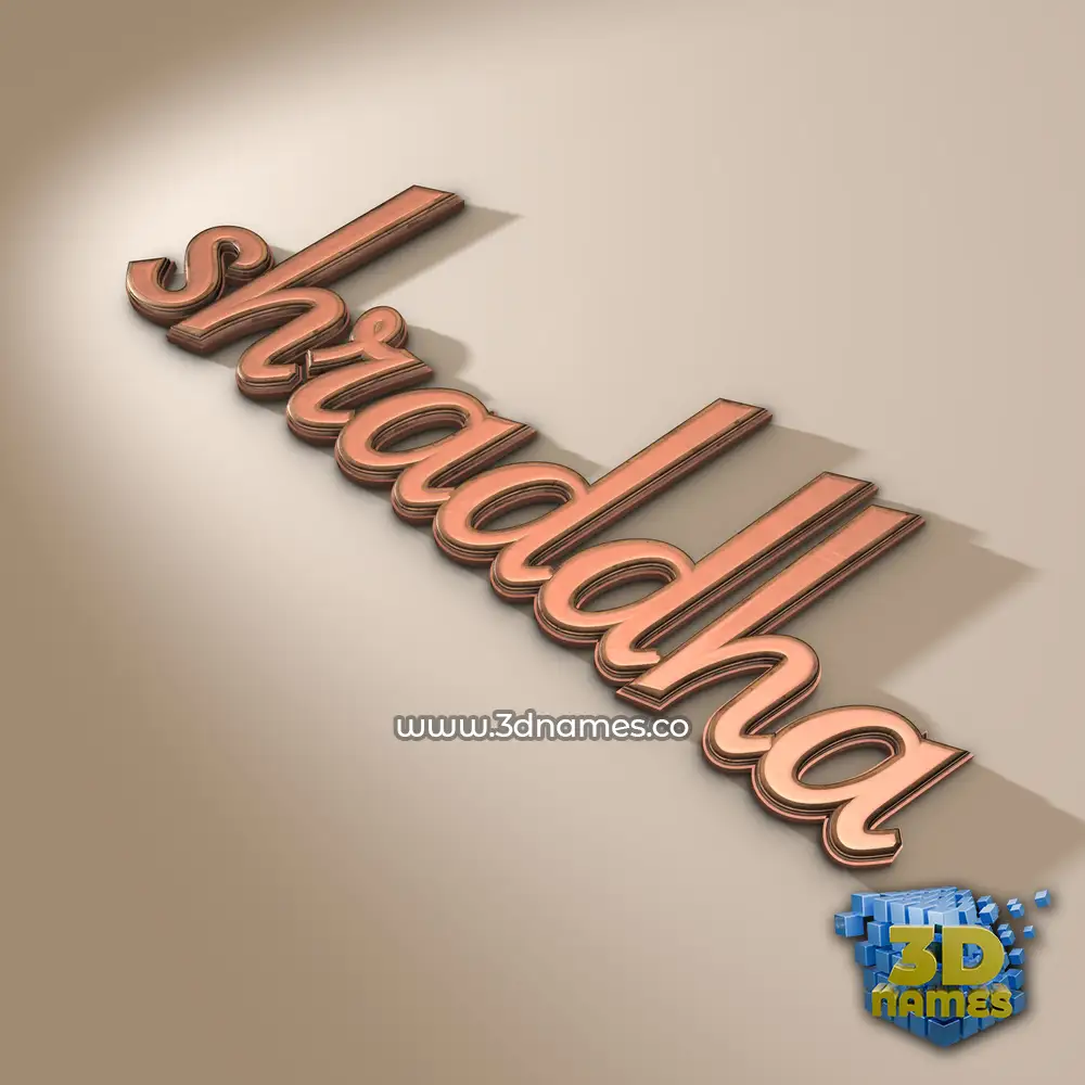 shraddha in Rose Gold style - 3D name wallpaper