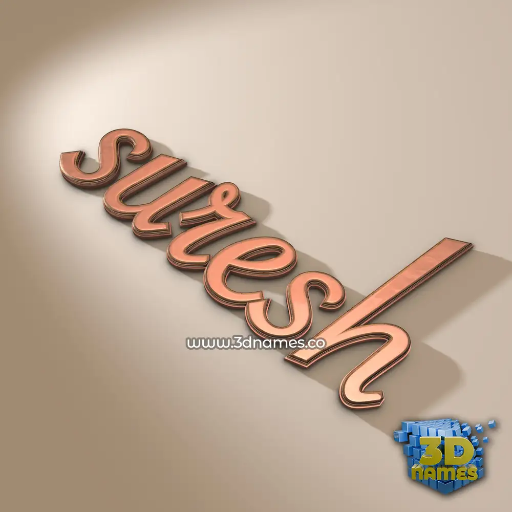 suresh in Rose Gold style - 3D name wallpaper suresh in Rose Gold style - 3D name wallpaper