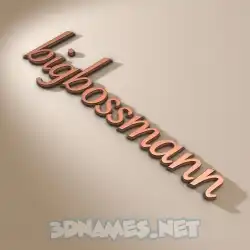 bigbossmann in Rose Gold style - 3D name wallpaper