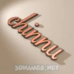 chinnu in Rose Gold style - 3D name wallpaper