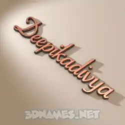 deepikadivya in Rose Gold style - 3D name wallpaper