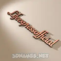 lifeexpressofficial in Rose Gold style - 3D name wallpaper
