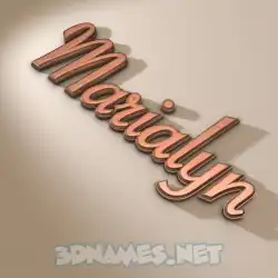 marialyn in Rose Gold style - 3D name wallpaper