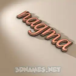 nagma in Rose Gold style - 3D name wallpaper