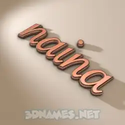 naina in Rose Gold style - 3D name wallpaper
