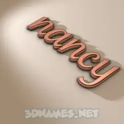 nancy in Rose Gold style - 3D name wallpaper