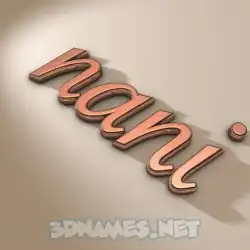 nani in Rose Gold style - 3D name wallpaper
