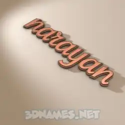 narayan in Rose Gold style - 3D name wallpaper