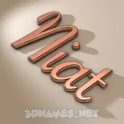 niat in Rose Gold style - 3D name wallpaper