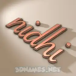 nidhi in Rose Gold style - 3D name wallpaper