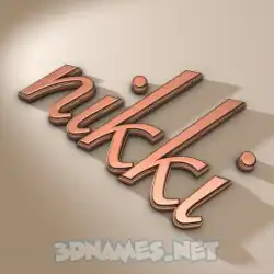 nikki in Rose Gold style - 3D name wallpaper