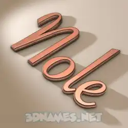 nole in Rose Gold style - 3D name wallpaper