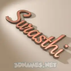 surasthi in Rose Gold style - 3D name wallpaper