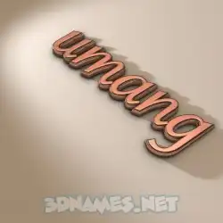 umang in Rose Gold style - 3D name wallpaper