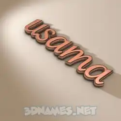 usama in Rose Gold style - 3D name wallpaper