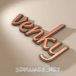 venky in Rose Gold style - 3D name wallpaper