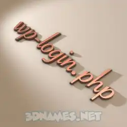 wp-login.php in Rose Gold style - 3D name wallpaper