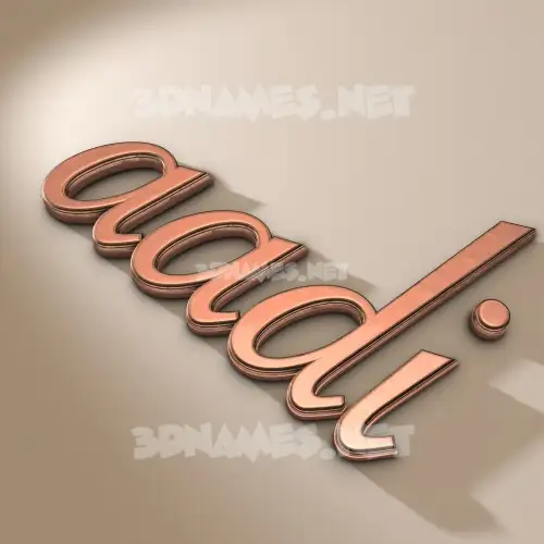 aadi in Rose Gold style - 3D name wallpaper