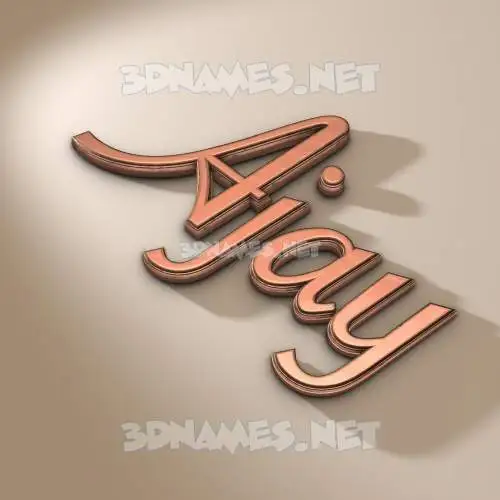 ajay in Rose Gold style - 3D name wallpaper