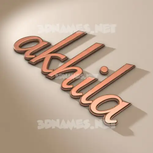 akhila in Rose Gold style - 3D name wallpaper