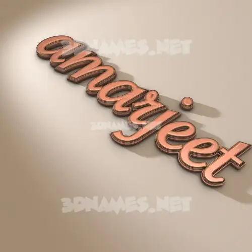 amarjeet in Rose Gold style - 3D name wallpaper