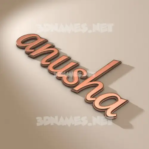 anusha in Rose Gold style - 3D name wallpaper