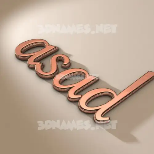 asad in Rose Gold style - 3D name wallpaper