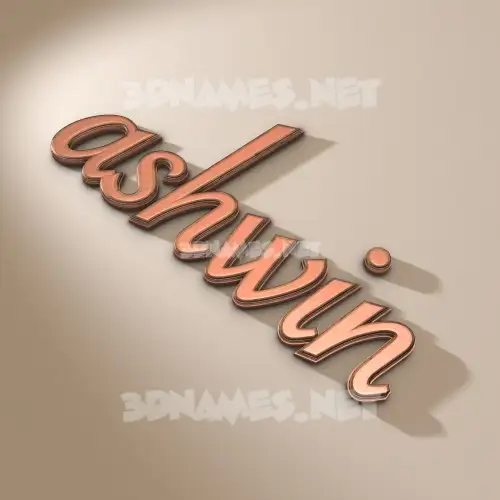 ashwin in Rose Gold style - 3D name wallpaper