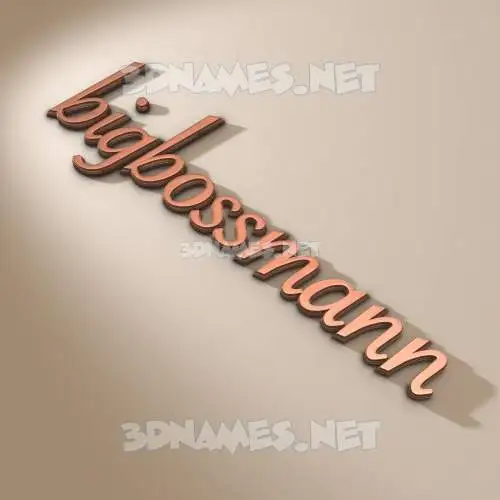 bigbossmann in Rose Gold style - 3D name wallpaper
