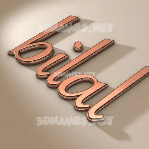 bilal in Rose Gold style - 3D name wallpaper bilal in Rose Gold style - 3D name wallpaper