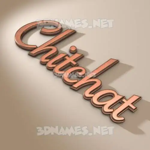 chitchat in Rose Gold style - 3D name wallpaper chitchat in Rose Gold style - 3D name wallpaper
