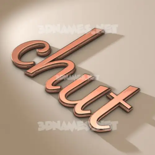 chut in Rose Gold style - 3D name wallpaper chut in Rose Gold style - 3D name wallpaper