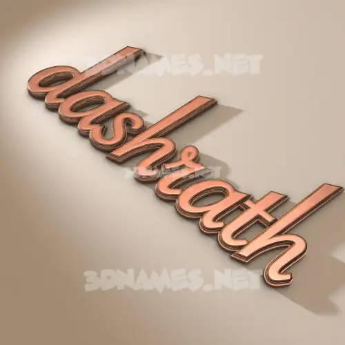 dashrath in Rose Gold style - 3D name wallpaper