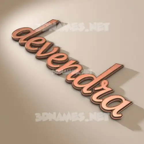 devendra in Rose Gold style - 3D name wallpaper