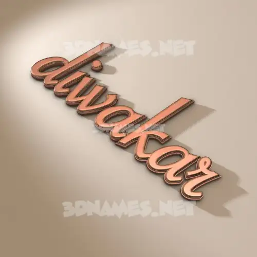diwakar in Rose Gold style - 3D name wallpaper