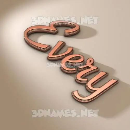 every in Rose Gold style - 3D name wallpaper every in Rose Gold style - 3D name wallpaper